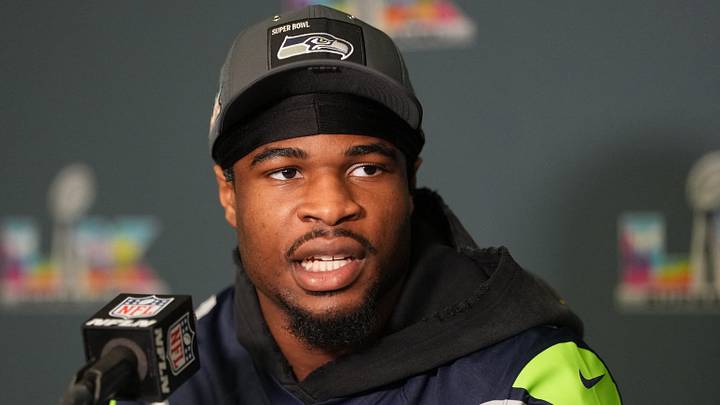Seattle Seahawks safety Nick Emmanwori (3) talks to media members at the San Jose Marriott. Seattle Seahawks safety Nick Emmanwori (3) talks to media members at the San Jose Marriott.