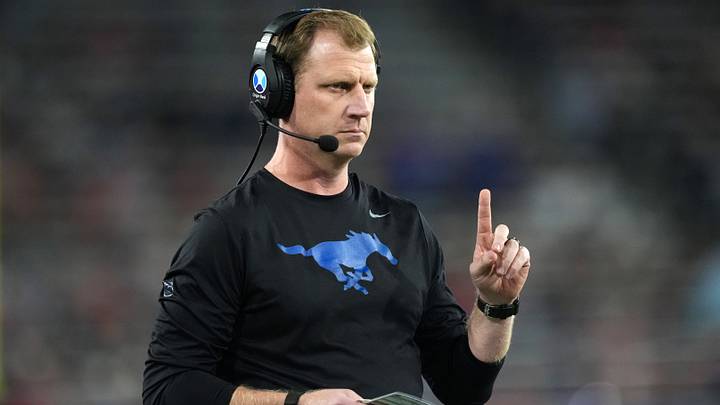SMU Mustangs head coach Rhett Lashlee SMU Mustangs head coach Rhett Lashlee