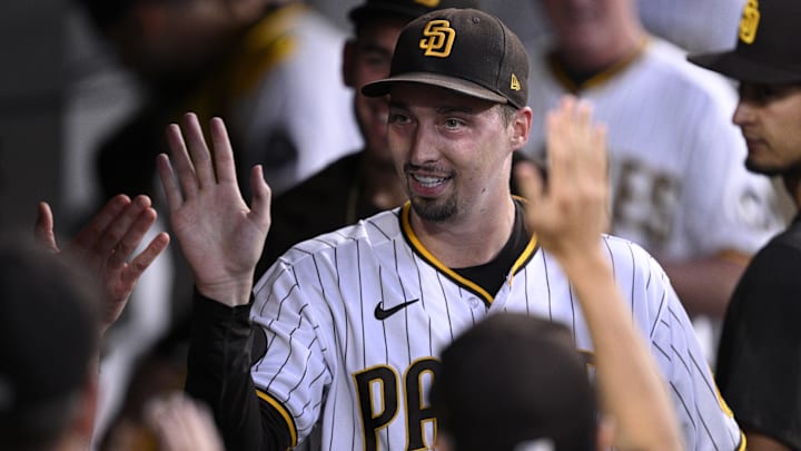 Sep 2, 2023; San Diego, California, USA; San Diego Padres starting pitcher Blake Snell (4) is