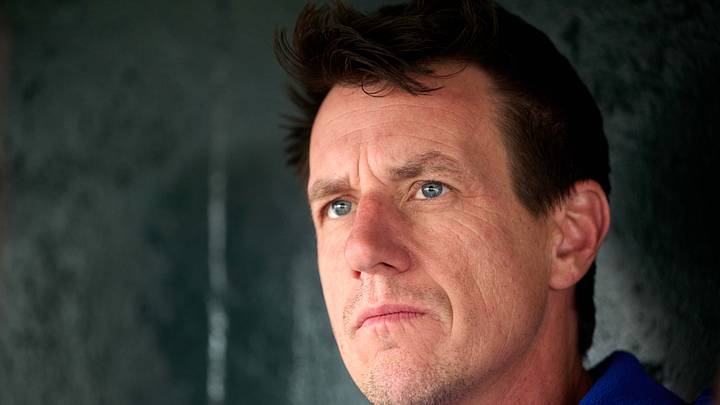 Jun 14, 2026; San Francisco, California, USA; Chicago Cubs manager Craig Counsell (11) looks on in the dugout before a game against the San Francisco Giants at Oracle Park. Mandatory Credit: Robert Edwards-Imagn Images