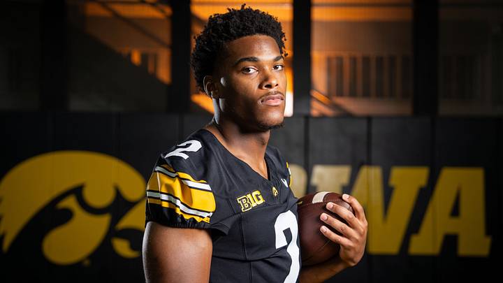 Iowa defensive back Tyler Brown (2) stands for a portrait during Hawkeye football media day, Friday, Aug. 14, 2026, in Iowa City. Iowa defensive back Tyler Brown (2) stands for a portrait during Hawkeye football media day, Friday, Aug. 14, 2026, in Iowa City.