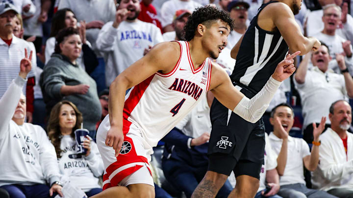 Arizona Wildcats forward Trey Townsend (4). Arizona Wildcats forward Trey Townsend (4).