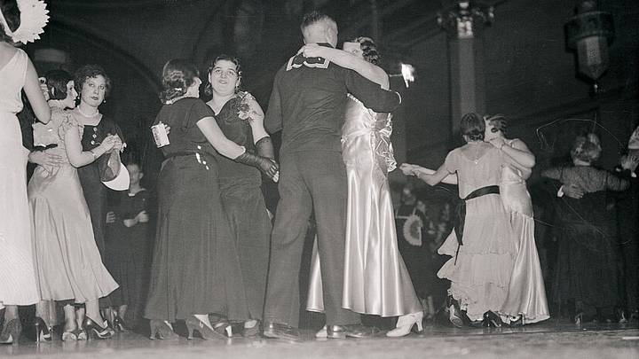 Couples Dancing at Speakeasy Nightclub