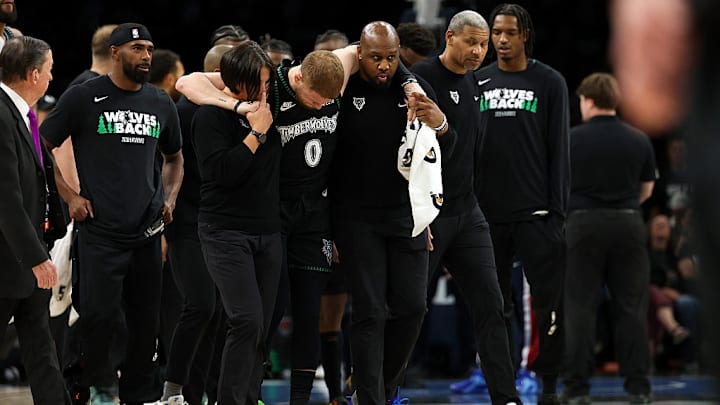 Donte DiVincenzo tore his right Achilles in Saturday’s win over the Nuggets.