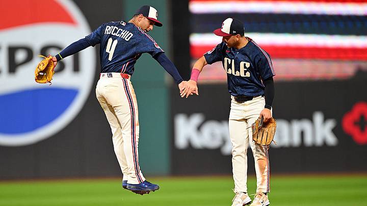 Shortstop Brayan Rocchio (left) and outfielder Steven Kwan are one of several Guardians who are less than 6 feet tall. Shortstop Brayan Rocchio (left) and outfielder Steven Kwan are one of several Guardians who are less than 6 feet tall.