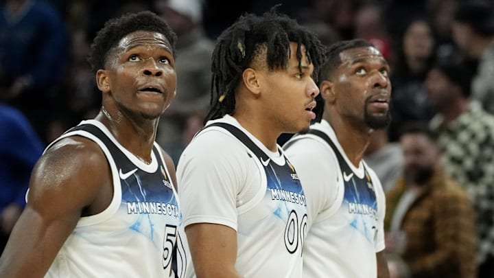 Anthony Edwards, Terrence Shannon Jr., Naz Reid, Minnesota Timberwolves