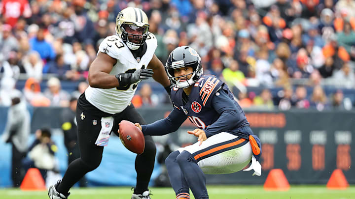 New Orleans Saints defensive lineman Nathan Shepherd will get another shot at Caleb Williams and the Chicago Bears in Week 12 this season at Soldier Field.