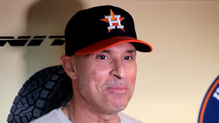 Sep 25, 2024; Houston, Texas, USA; Houston Astros manager Joe Espada (19) answers questions from the media in the dugout prior to the game against the Seattle Mariners at Minute Maid Park. Mandatory Credit: Erik Williams-Imagn Images Sep 25, 2024; Houston, Texas, USA; Houston Astros manager Joe Espada (19) answers questions from the media in the dugout prior to the game against the Seattle Mariners at Minute Maid Park. Mandatory Credit: Erik Williams-Imagn Images