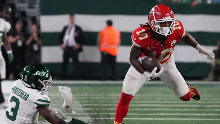 Isiah Pacheco ranks third in the NFL in broken tackles