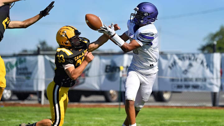 Rasean Jones of Baker is one of Oregon's best wide receivers — and one of the nation's best hurdlers.