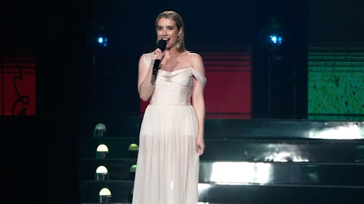 Emma Roberts presents Keith Urban at the 2024 CMT Music Awards.