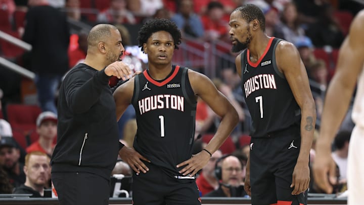 Kevin Durant, Ime Udok and Amen Thompson had an interesting first year together. 