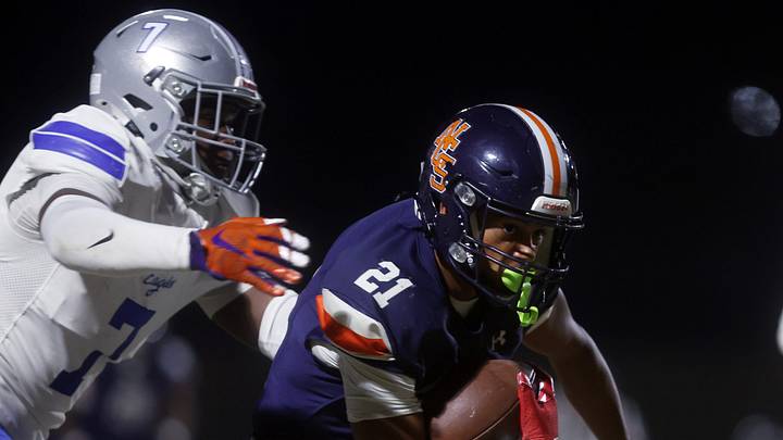 Kelsey Rose (7) attempts to make a tackle during a game at Nashville Christian School 