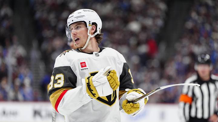 May 22, 2026; Denver, Colorado, USA; Vegas Golden Knights right wing Mitch Marner (93) skates on the ice during the third period against the Colorado Avalanche in game two of the Western Conference Final of the 2026 Stanley Cup Playoffs at Ball Arena. Mandatory Credit: Ron Chenoy-Imagn Images May 22, 2026; Denver, Colorado, USA; Vegas Golden Knights right wing Mitch Marner (93) skates on the ice during the third period against the Colorado Avalanche in game two of the Western Conference Final of the 2026 Stanley Cup Playoffs at Ball Arena. Mandatory Credit: Ron Chenoy-Imagn Images