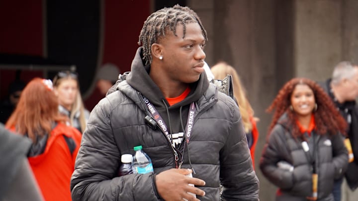 Wayne wide receiver Jamier Brown attends the Ohio State football game against Penn State at Ohio Stadium on Nov. 1, 2025.