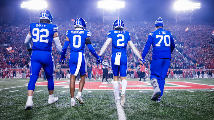 BYU captains take the field against Utah