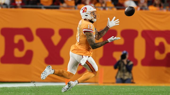 Mike Evans dives for the catch