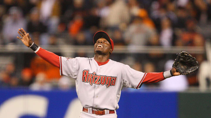 Apr. 14, 2008; San Francisco, CA, USA; Arizona Diamondbacks second baseman Orlando Hudson (1) during the 5th inning against the San Francisco Giants at AT&T Park in San Francisco, CA. The Giants defeated the Diamondbacks 5-4. Mandatory Credit: Kyle Terada-Imagn Images