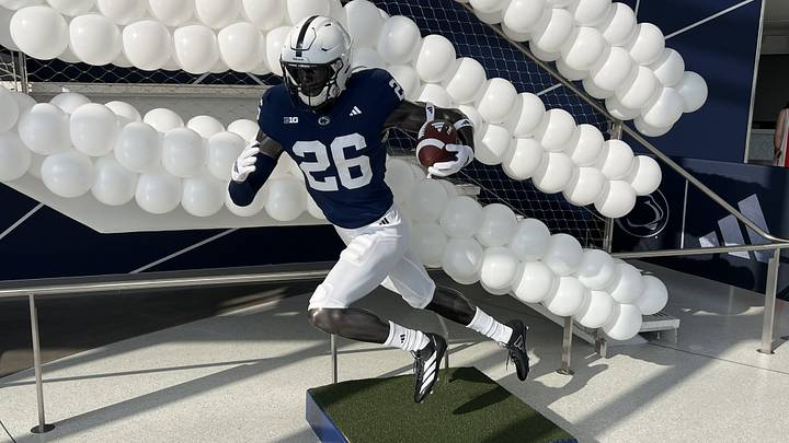A new Penn State football uniform is introduced with adidas gear. A new Penn State football uniform is introduced with adidas gear.