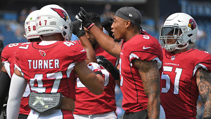Sep 12, 2021; Nashville, Tennessee, USA;  Arizona Cardinals linebacker Zeke Turner (47), linebacker