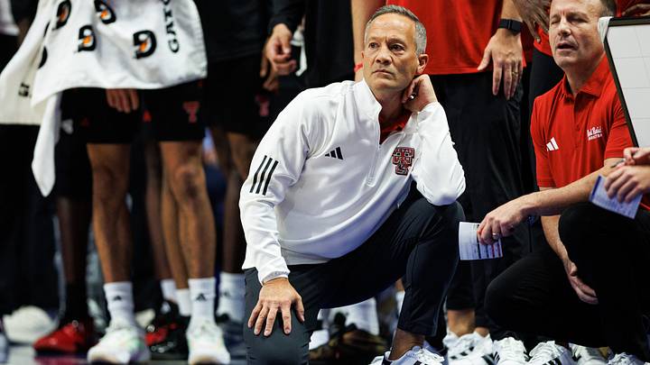 Oct 23, 2026; Lexington, KY, USA; Texas Tech Red Raiders head coach Grant McCasland watches the action during the first half against the Kentucky Wildcats at Rupp Arena Central Bank Center. Mandatory Credit: Jordan Prather-Imagn Images Oct 23, 2026; Lexington, KY, USA; Texas Tech Red Raiders head coach Grant McCasland watches the action during the first half against the Kentucky Wildcats at Rupp Arena Central Bank Center. Mandatory Credit: Jordan Prather-Imagn Images