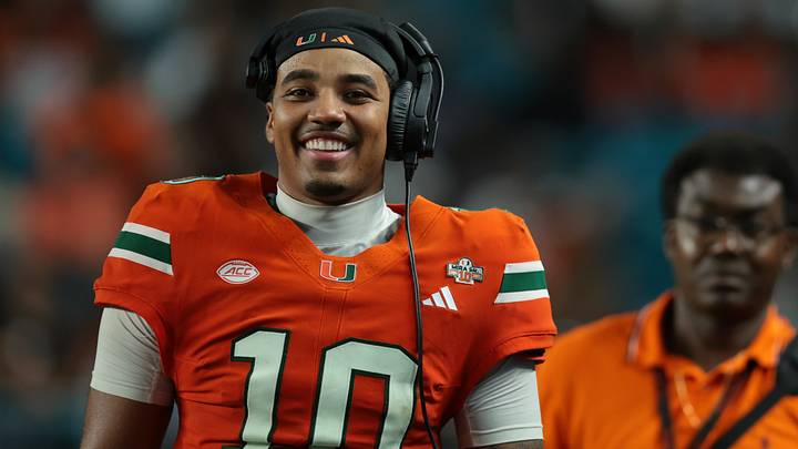 Sep 10, 2026; Miami Gardens, Florida, USA; Miami Hurricanes quarterback Darian Mensah (10) reacts in the second half against the Florida A&M Rattlers at Hard Rock Stadium. Mandatory Credit: Sam Navarro-Imagn Images Sep 10, 2026; Miami Gardens, Florida, USA; Miami Hurricanes quarterback Darian Mensah (10) reacts in the second half against the Florida A&M Rattlers at Hard Rock Stadium. Mandatory Credit: Sam Navarro-Imagn Images