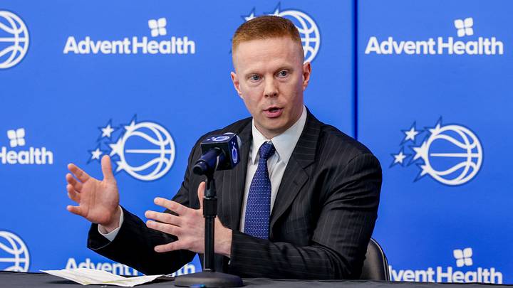 JJun 18, 2026; Orlando, FL, USA; Orlando Magic head coach Sean Sweeney takes media questions during a press conference at AdventHealth Training Center. Mandatory Credit: Mike Watters-Imagn Images JJun 18, 2026; Orlando, FL, USA; Orlando Magic head coach Sean Sweeney takes media questions during a press conference at AdventHealth Training Center. Mandatory Credit: Mike Watters-Imagn Images