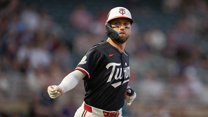 Sep 2, 2026; Minneapolis, Minnesota, USA; Minnesota Twins second baseman Kody Clemens (2) celebrates getting on base in the fourth inning against the Detroit Tigers at Target Field. Mandatory Credit: Jesse Johnson-Imagn Images Sep 2, 2026; Minneapolis, Minnesota, USA; Minnesota Twins second baseman Kody Clemens (2) celebrates getting on base in the fourth inning against the Detroit Tigers at Target Field. Mandatory Credit: Jesse Johnson-Imagn Images