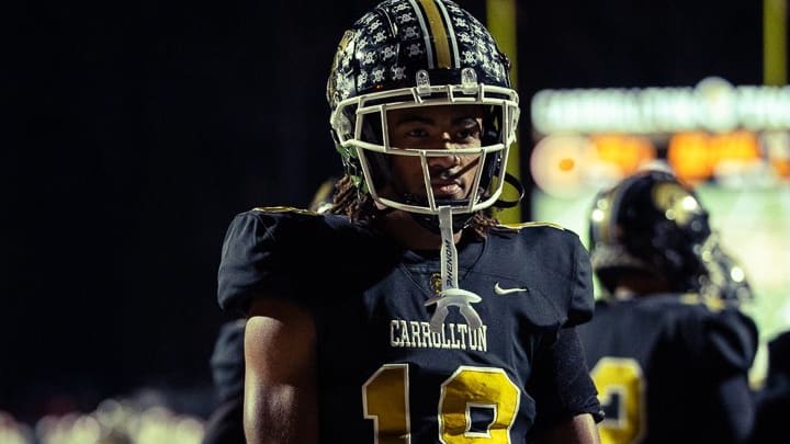 Dorian “DB” Barney in his Carrollton High School game. Dorian “DB” Barney in his Carrollton High School game.
