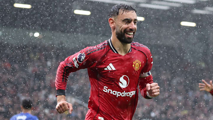Bruno Fernandes put Man Utd in front against Chelsea on Saturday evening.