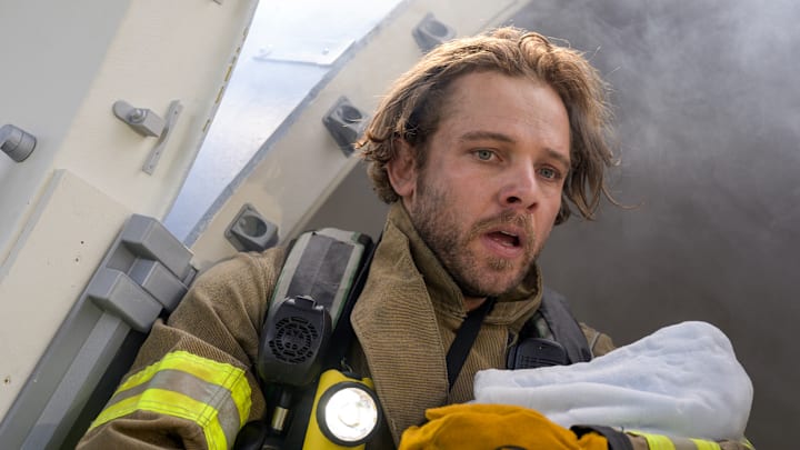 “Edgewater’s About to Get Real Cozy” – Station 42 and Three Rock jump into action when an airplane makes an emergency landing outside of Edgewater. Jared Padalecki guest stars as Camden, a SoCal firefighter who immediately recognizes Bode’s raw talent, on FIRE COUNTRY, Friday, Nov. 15 (9:00-10:00 PM, ET/PT) on the CBS Television Network, and streaming on Paramount+.