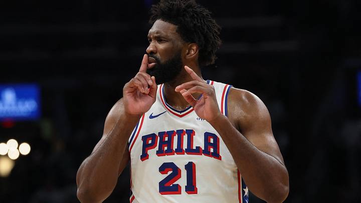 May 2, 2026; Boston, Massachusetts, USA; Philadelphia 76ers center Joel Embiid (21) silences the crowd after making a shot against the Boston Celtics during the second quarter of game seven of the first round of the 2026 NBA Playoffs at TD Garden. Mandatory Credit: Winslow Townson-Imagn Images May 2, 2026; Boston, Massachusetts, USA; Philadelphia 76ers center Joel Embiid (21) silences the crowd after making a shot against the Boston Celtics during the second quarter of game seven of the first round of the 2026 NBA Playoffs at TD Garden. Mandatory Credit: Winslow Townson-Imagn Images