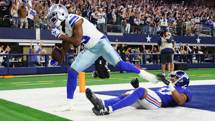 Nov 12, 2023; Arlington, Texas, USA; Dallas Cowboys wide receiver Michael Gallup (13) makes a Nov 12, 2023; Arlington, Texas, USA; Dallas Cowboys wide receiver Michael Gallup (13) makes a
