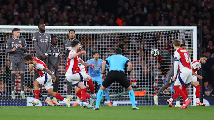 Rice scored two stunning free kicks against Madrid