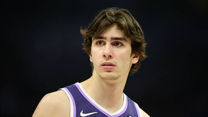Apr 10, 2026; Sacramento, California, USA; Sacramento Kings center Maxime Raynaud (42) looks on against the Golden State Warriors during the first quarter at Golden 1 Center. Mandatory Credit: Robert Edwards-Imagn Images Apr 10, 2026; Sacramento, California, USA; Sacramento Kings center Maxime Raynaud (42) looks on against the Golden State Warriors during the first quarter at Golden 1 Center. Mandatory Credit: Robert Edwards-Imagn Images