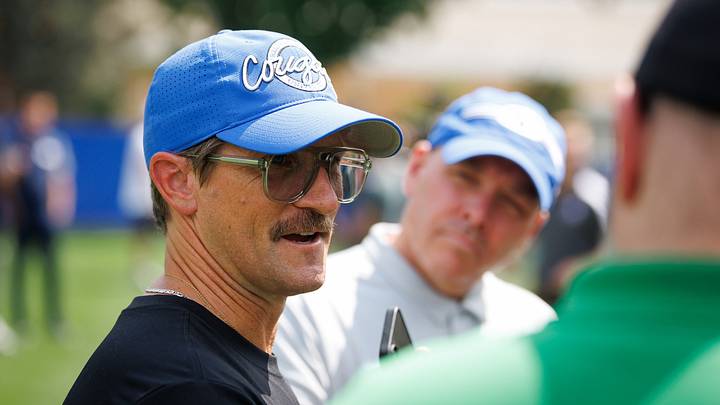 BYU offensive coordinator Aaron Roderick at Fall Camp BYU offensive coordinator Aaron Roderick at Fall Camp