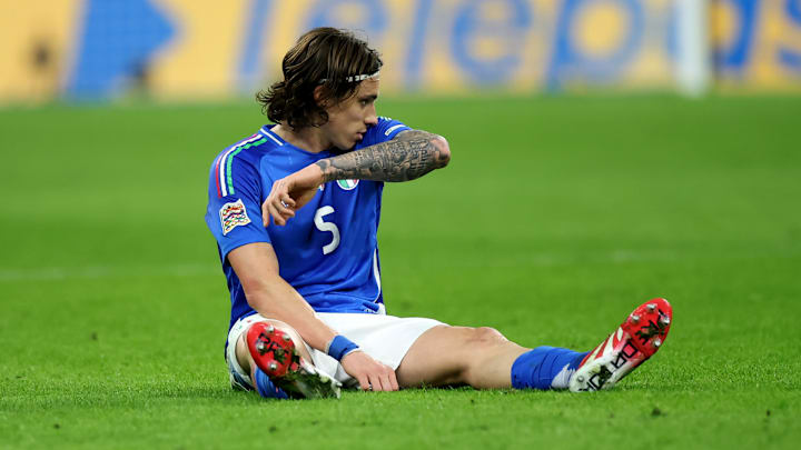 Riccardo Calafiori sustained a knee injury late on against Germany