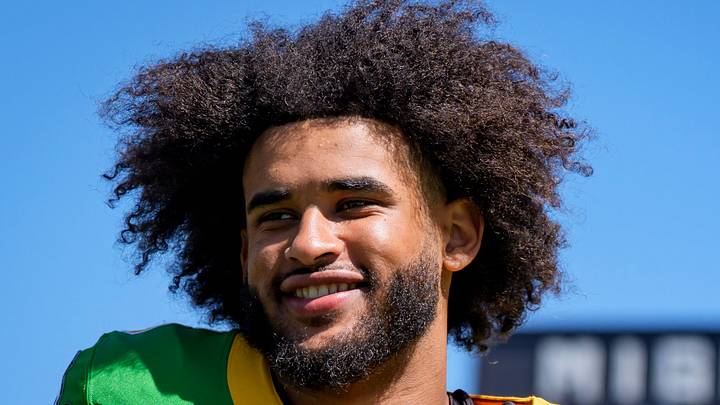 Oregon quarterback Dante Moore walks off the field following the Oregon Ducks annual spring game on April 25, 2026 at Autzen Stadium in Eugene, Oregon. Oregon quarterback Dante Moore walks off the field following the Oregon Ducks annual spring game on April 25, 2026 at Autzen Stadium in Eugene, Oregon.