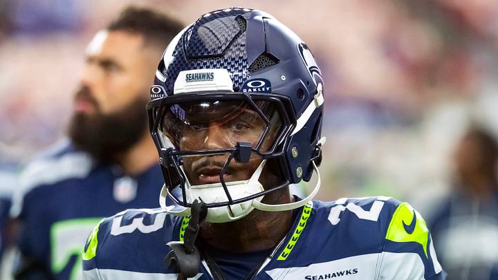 Sep 25, 2025; Glendale, Arizona, USA; Seattle Seahawks safety D'Anthony Bell (23) against the Arizona Cardinals at State Farm Stadium. Mandatory Credit: Mark J. Rebilas-Imagn Images Sep 25, 2025; Glendale, Arizona, USA; Seattle Seahawks safety D'Anthony Bell (23) against the Arizona Cardinals at State Farm Stadium. Mandatory Credit: Mark J. Rebilas-Imagn Images