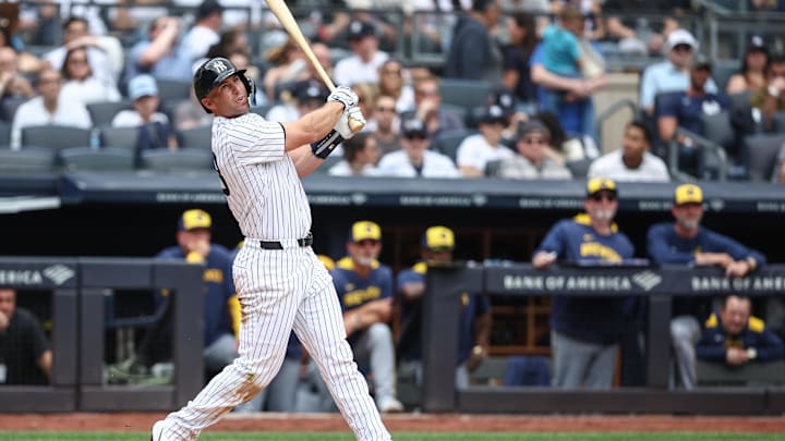 Mar 29, 2025; Bronx, New York, USA;  New York Yankees first baseman Paul Goldschmidt (48) at Yankee Stadium.