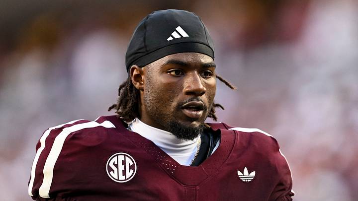 Texas A&M Aggies running back Le'Veon Moss (8) looks on prior to the game against the Florida Gators at Kyle Field. Texas A&M Aggies running back Le'Veon Moss (8) looks on prior to the game against the Florida Gators at Kyle Field.