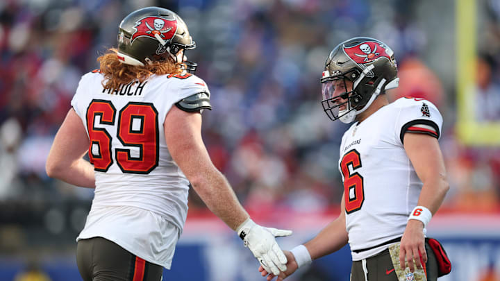 Tampa Bay Buccaneers guard Cody Mauch will miss the rest of the season due to a knee injury.