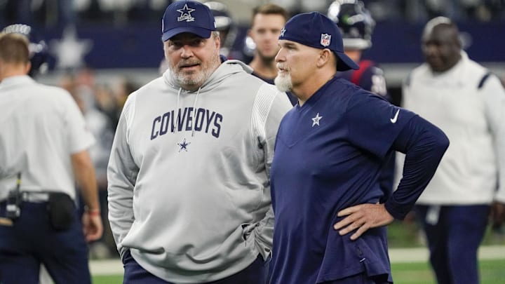 Dec 11, 2022; Arlington, Texas, USA; Dallas Cowboys head coach Mike McCarthy and defensive