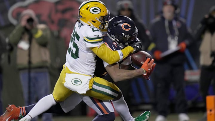 DJ Moore makes the fateful 46-yard overtime catch for a touchdown to beat Green Bay.