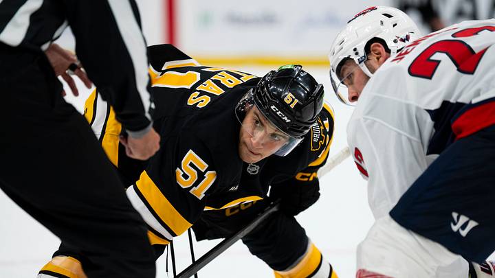 Sep 20, 2026; Boston, Massachusetts, USA; Boston Bruins center Matt Poitras (51) prepares to take a face-off during the third period of the game against the Washington Capitals at TD Garden. Mandatory Credit: Natalie Reid-Imagn Images Sep 20, 2026; Boston, Massachusetts, USA; Boston Bruins center Matt Poitras (51) prepares to take a face-off during the third period of the game against the Washington Capitals at TD Garden. Mandatory Credit: Natalie Reid-Imagn Images
