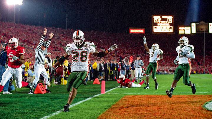Running back Clinton Portis was one of many future NFL stars who was a part of the legendary 2001 Miami championship team. Running back Clinton Portis was one of many future NFL stars who was a part of the legendary 2001 Miami championship team.