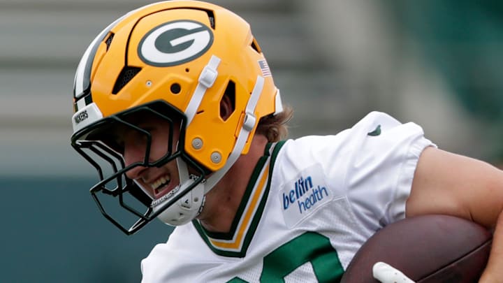 Green Bay Packers tight end Ben Sims at the June minicamp. Green Bay Packers tight end Ben Sims at the June minicamp.