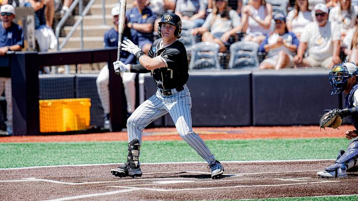 Wake Forest second baseman Blake Schaaf went 1-for-4 in the loss against West Virginia on Sunday, May 31 Wake Forest second baseman Blake Schaaf went 1-for-4 in the loss against West Virginia on Sunday, May 31