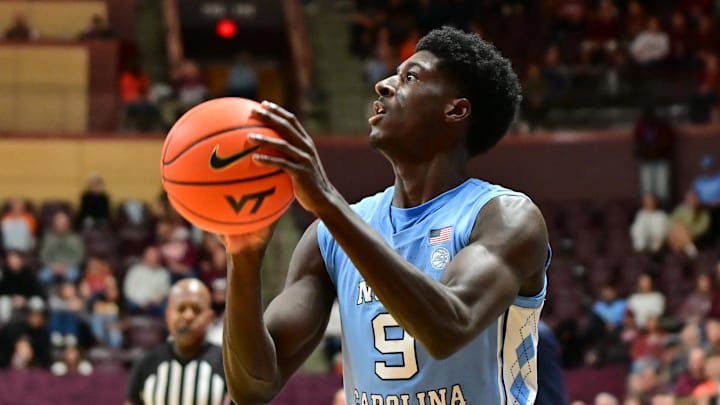 UNC basketball forward Drake Powell UNC basketball forward Drake Powell