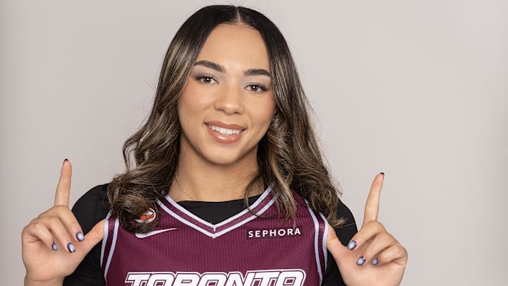 Apr 27, 2026; Toronto, CA, USA; WNBA Toronto Tempo guard Kiki Rice (1) poses for a photo during Media Day. Mandatory Credit: Nick Turchiaro-Imagn Images